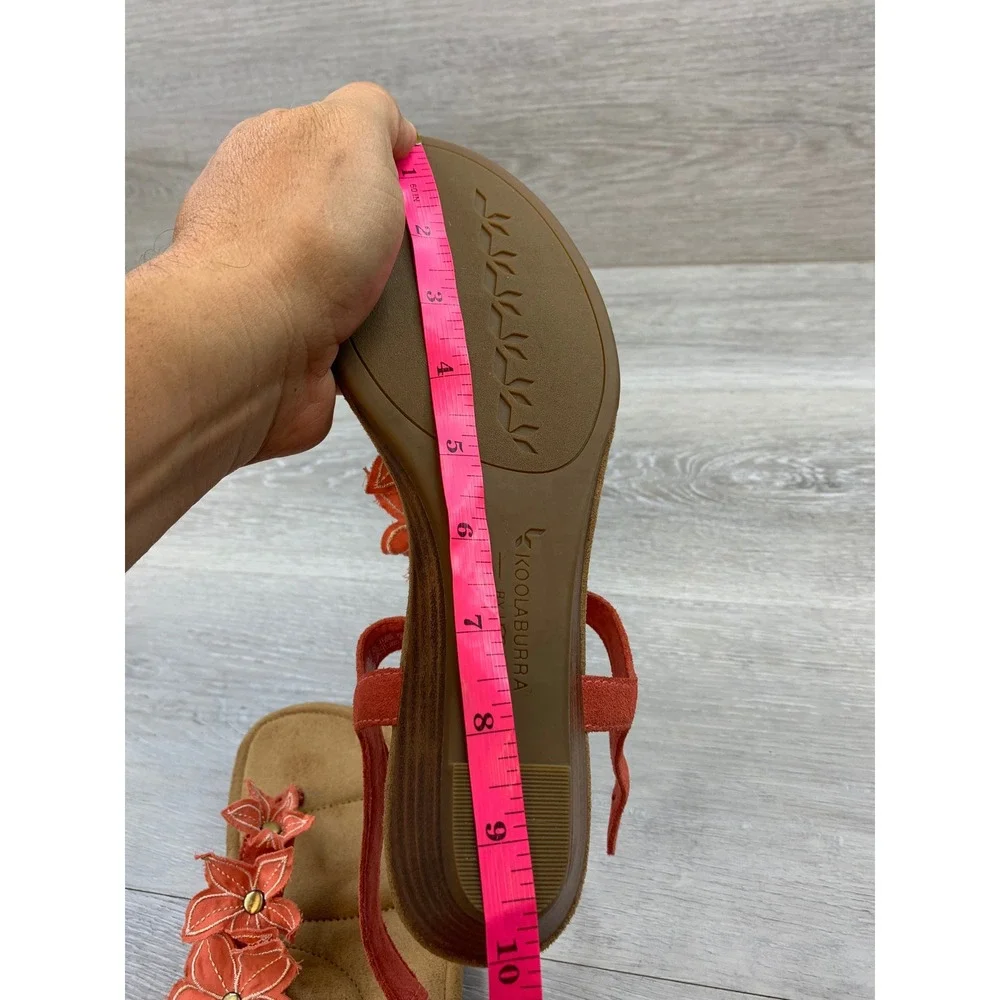 Koolaburra by UGG Women's Coral Floral Wedge Sandals Memory Foam 8.5 Shoes